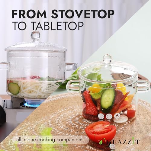 13L Heat-Resistant Glass Cooking Pot