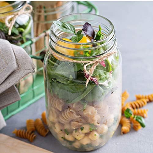 QAPPDA 15-Piece Preserve Canning Jars 16oz