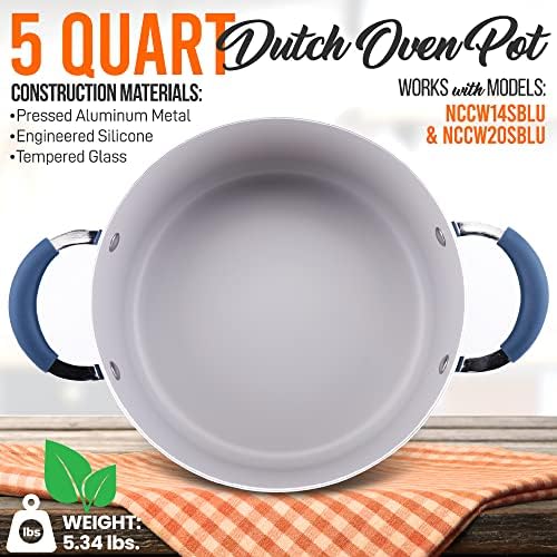Dutch Oven Pot with Lid - Non-Stick Eco-Friendly Kitchen Pasta Pot