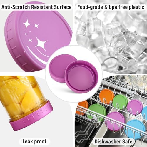 AOZITA 20-Piece Mason Jar Lids - Wide Regular Mouth Canning Kitchen Storage