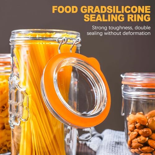 8PCS Leak-Proof Silicone Gasket Set for Mason Jars Orange