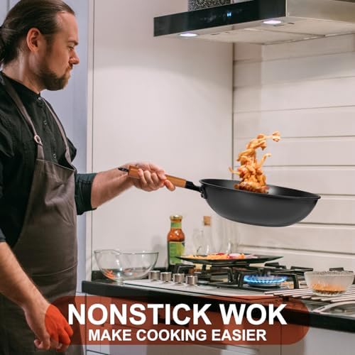 13 Carbon Steel Wok with Lid