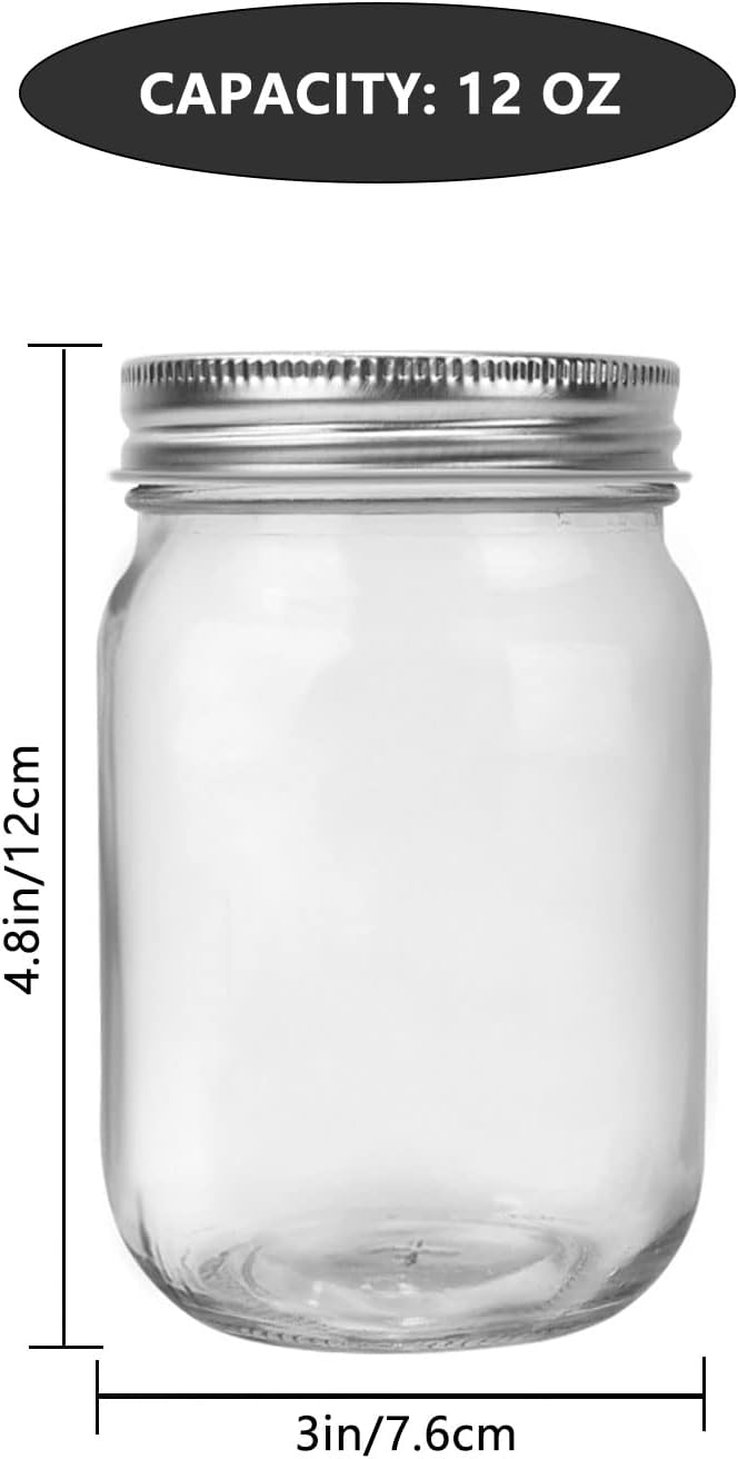 Haneye 20-Piece Glass Mason Jars
