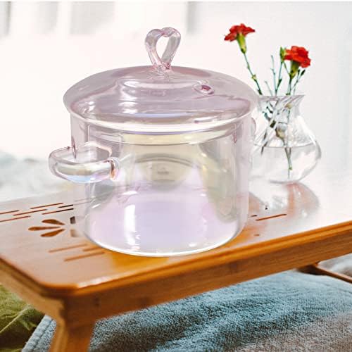 Premium Glass Tea Pot with Heart Design for Home Use