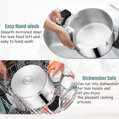 TeamFar 6QTStainless Steel Stockpot Set