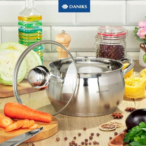Daniks Classic Stainless Steel Stock Pot