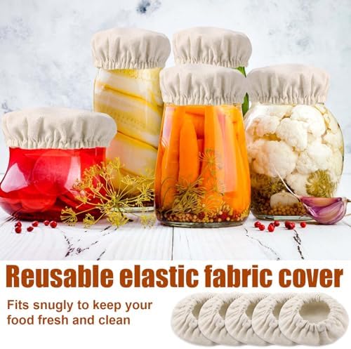 Protect your sourdough fermentation with premium cotton cloth jar covers