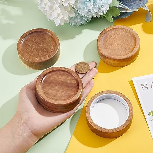 BENECREAT 4PCS Wooden Mason Jar Lids 25 Inch