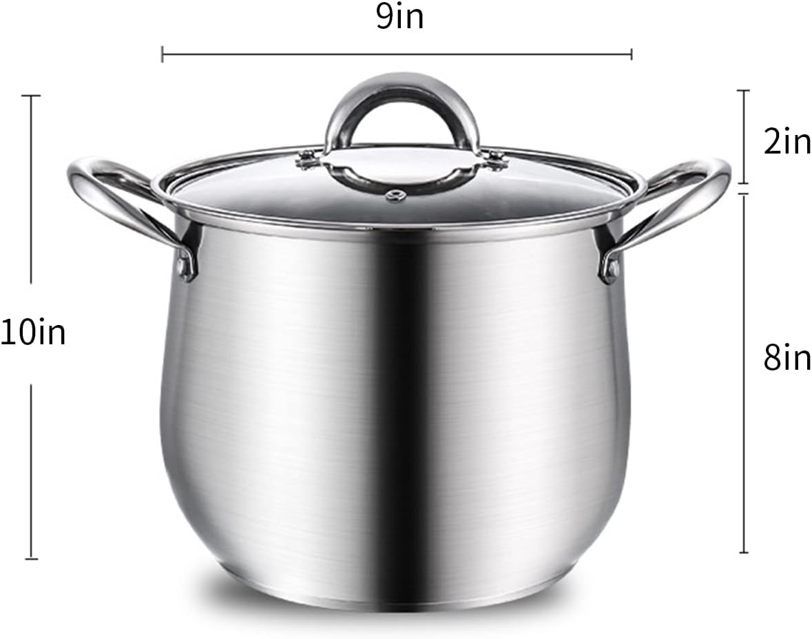 BAKOUSTAR 10 Stainless Steel Stock Pot with Lid