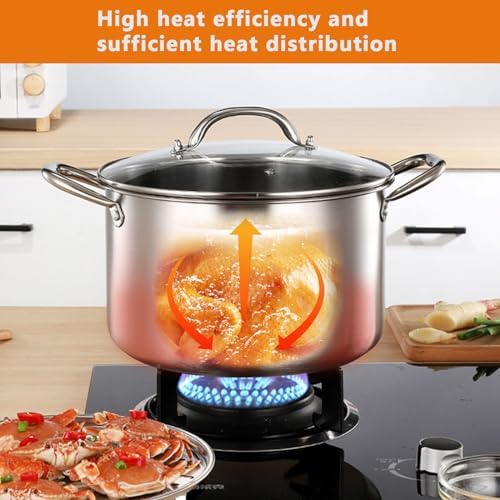 High-Quality 304 SS Stockpot with Lid
