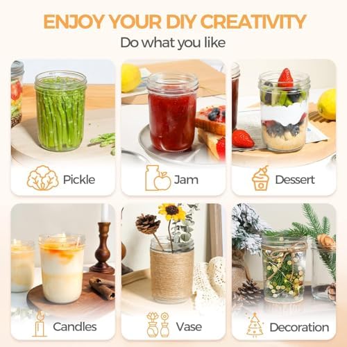 ComSaf Small Mason Jars Sealed Preserving Perfectly