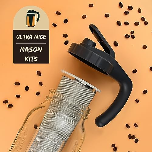 Wide Mouth Mason Jar Pour Spout Lids Durable Glass enacted