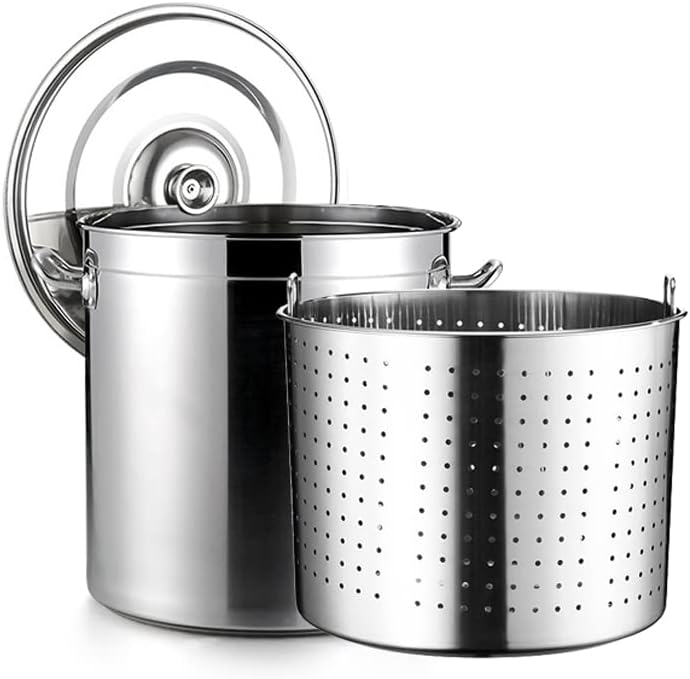 Stainless Steel Stock Pot for Home Commercial Use 27Qt 45Qt 63Qt