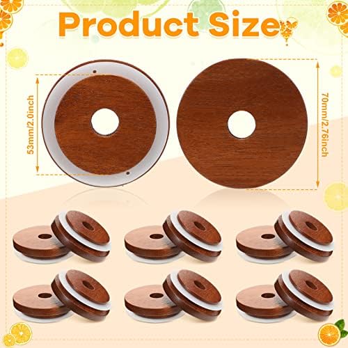 30 Pcs Jar Lids with Silicone Sealing Rings