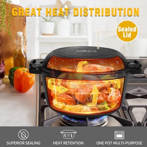 Durable 2-in-1 Dutch Oven Set for Camping Cooking
