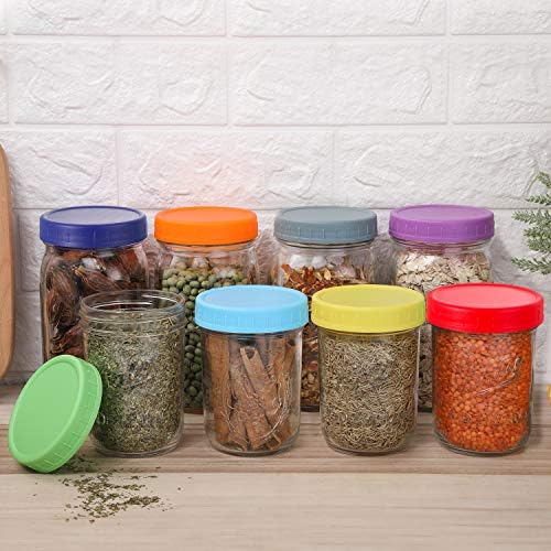 24-Pack Colorful Mason Jar Lids AOZITA