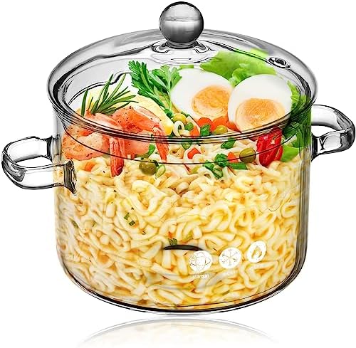 ERINGOGO Glass Saucepan with Lid
