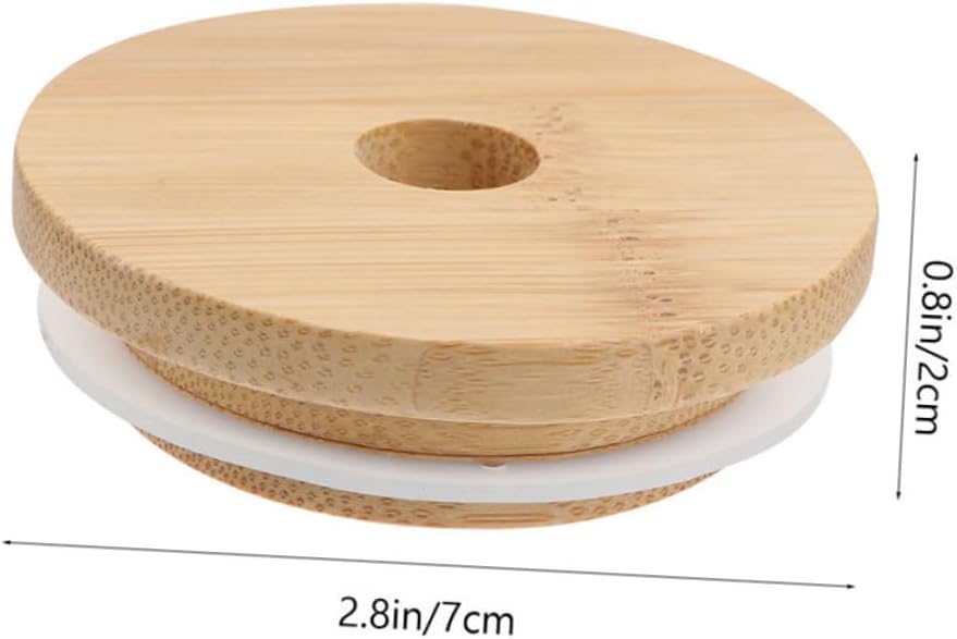 Alipis 4pcs Mason Jar Lids with Straw Holes Reusable Covers for Drinking