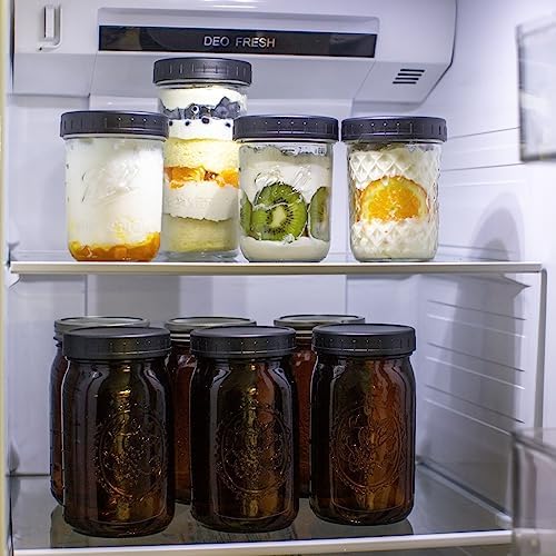 Amber Mason Jars Set
