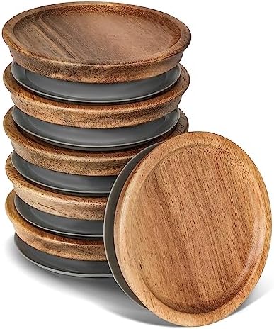 Saiveina 6-Pack Regular Mouth Lids for Mason Jars