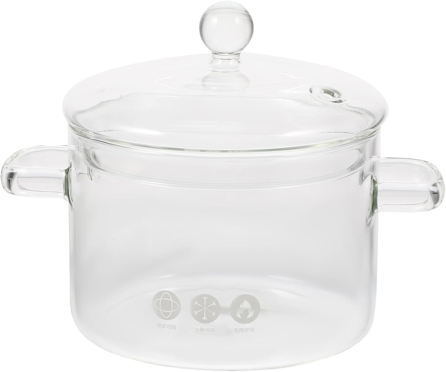 High-Borosilicate Glass Stew Pot with Lid 1500ml