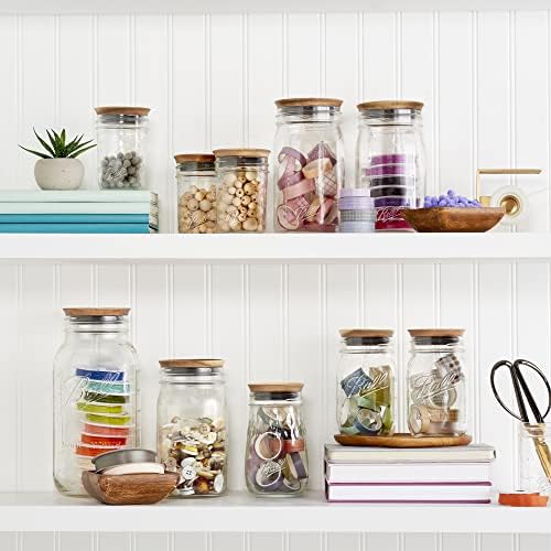 Ball Wooden wide mouth Jar lids Acacia Wood 5-Piece Set