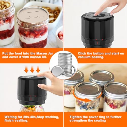 52PCS Mason Jar Lids RingsReusable Airtight Canning Jar lids for Home Kitchen