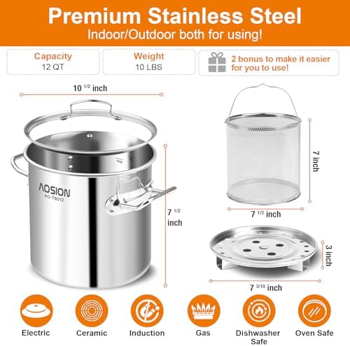 Stainless Steel Stockpot for Cooking