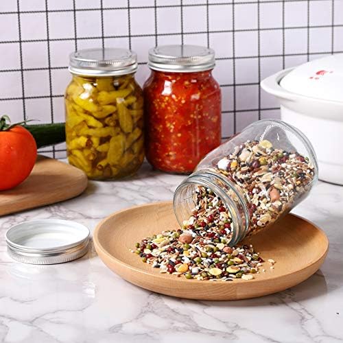 8-Piece Yingerhuang Glass Mason Jars with Silver Lids