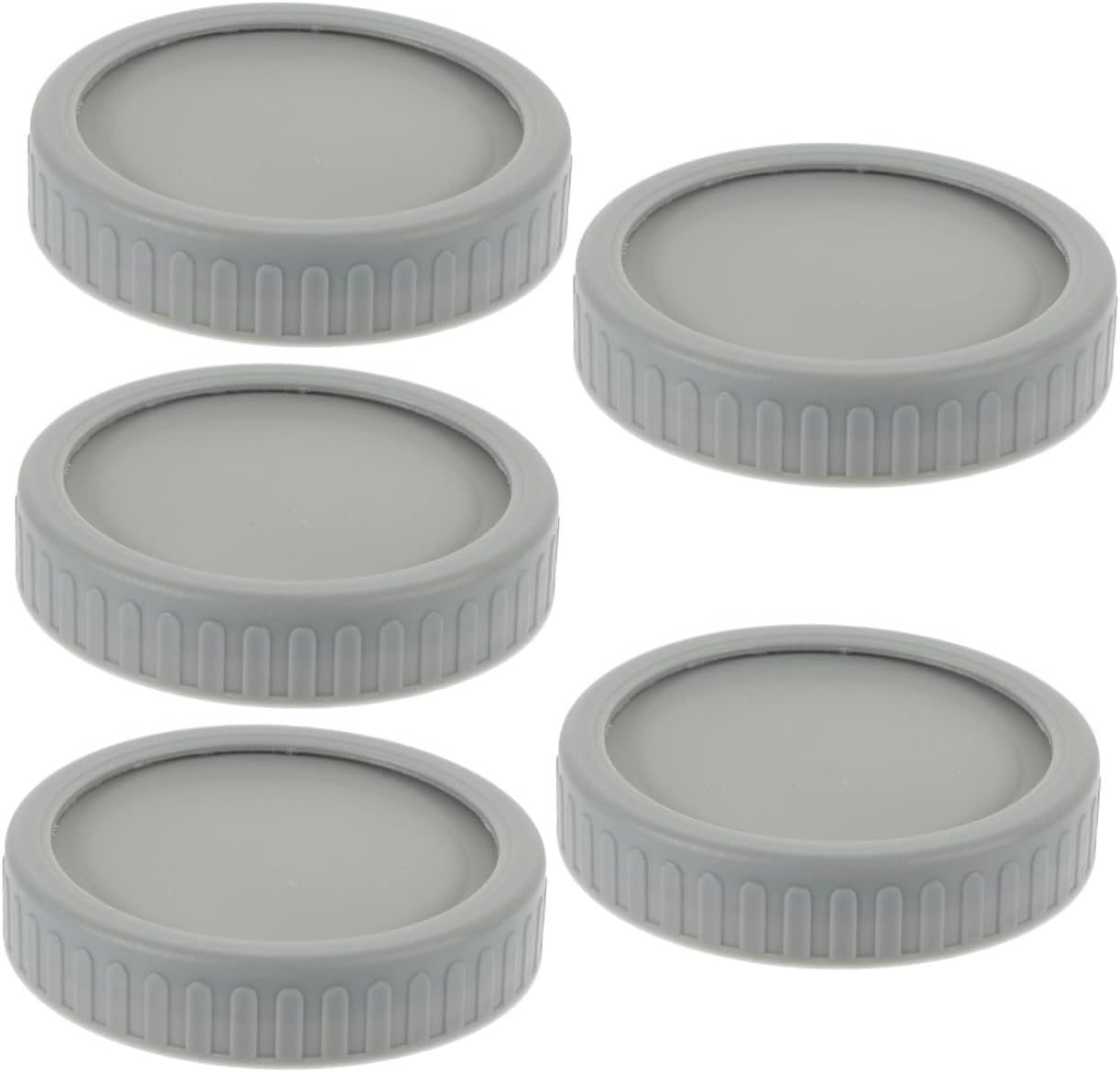 5-Set Mason Jar Lids Wide Mouth Leak-Proof Self-Closing