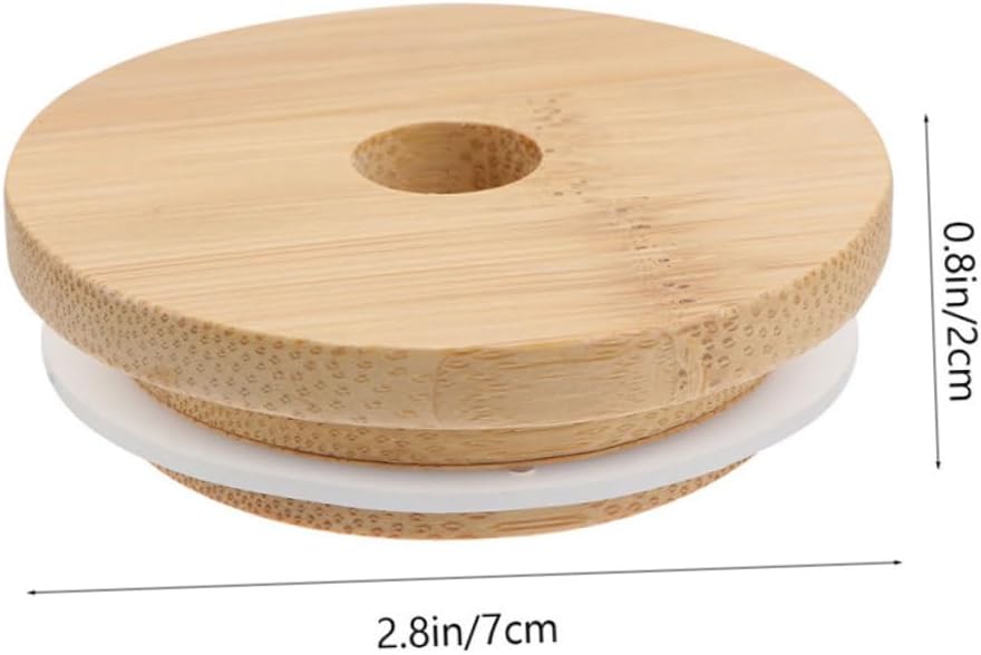 Luxshiny 4pcs Mason Jar Lids with Straw Hole