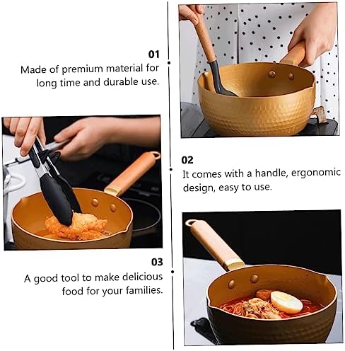 PRETYZOOM Ergonomic Handle Non-Stick Saucepan for Easy Pouring and Cleaning