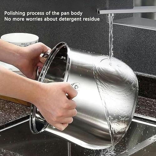 Stainless Steel Stockpot with Glass Lid for Cooking
