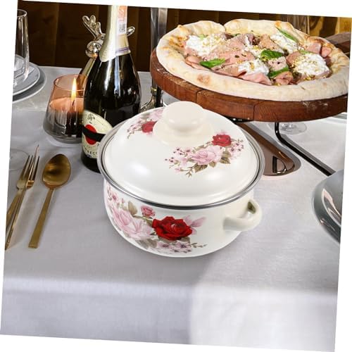 Sturdy Retro Stockpot with Double Handles Elegant Design for Kitchen Use