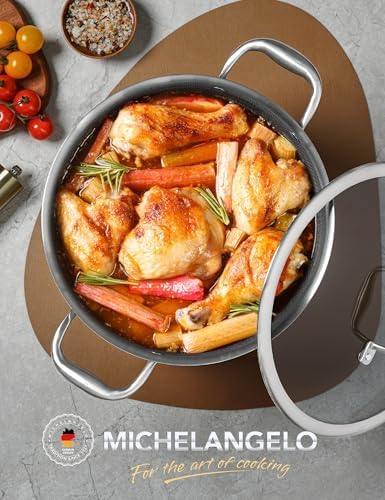 MICHELANGELO Tri-Ply 8-Quart Stock Pot with Lid