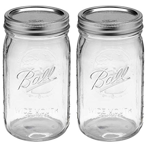 Ball 32-Ounce Quart Mason Jars with Lids and Bands 2 Pack