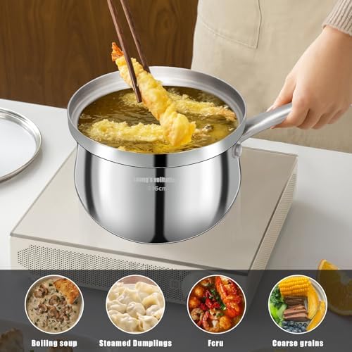 23 qt Tri-Ply Stainless Steel Saucepan with Steamer