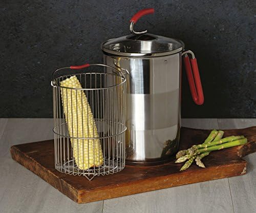 Kuhn Rikon 4th Burner Pot with Glass Lid Steam Basket