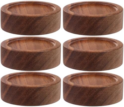 6pcs Wooden Mason Jar Lids Canning Wide Mouth Covers Replacement