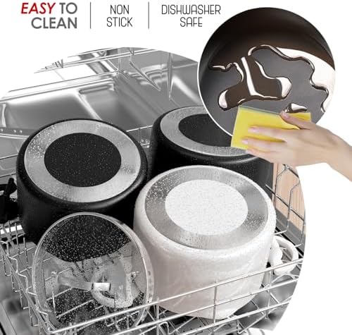 EATEX 5-Quart Pasta Pot with Strainer Lid Nonstick Stainless Steel