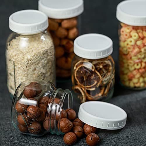 14 Durable Mason Jar Lids with Silicone Ring for Canning Cooking