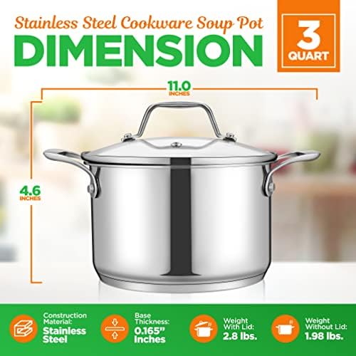 3-Quart Stainless Steel Soup Pot