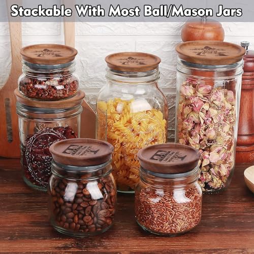 Natural Acacia Mason Jar Lid