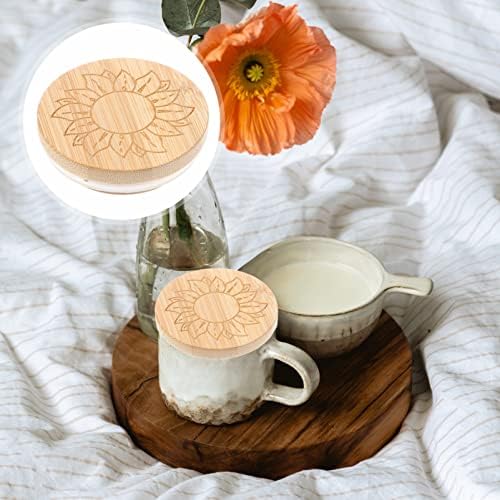 PRETYZOOM 8pcs Airtight Lid Glass Jar Covers for Storage and Baking