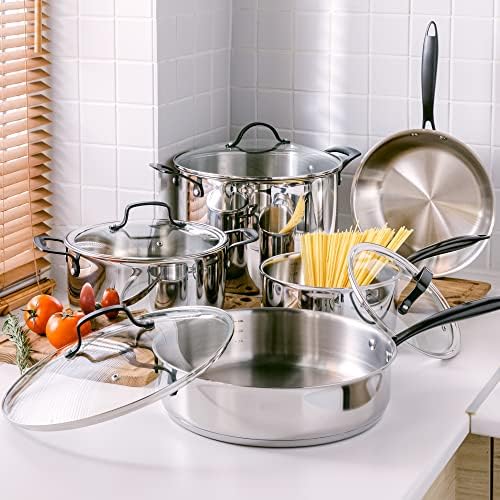 Groldties 3QT Tri-Ply Stainless Steel Saucepan