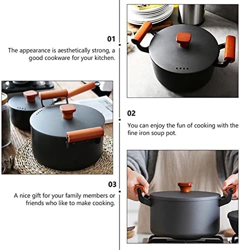 NTK Cast Iron Stockpot Dual Function Pot for Soups Stews More