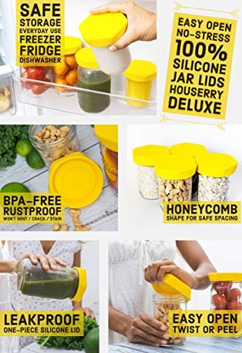 Perfect for Everyday Use - Easy Open Silicone Mason Jar Lids