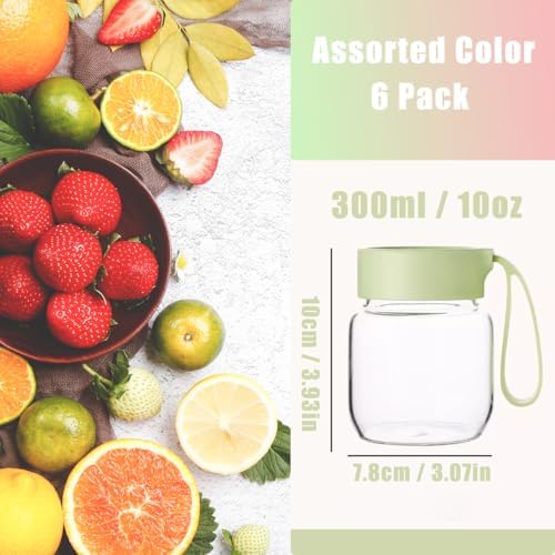 Danmu Glass Juice Bottles Reusable Leakproof 10oz