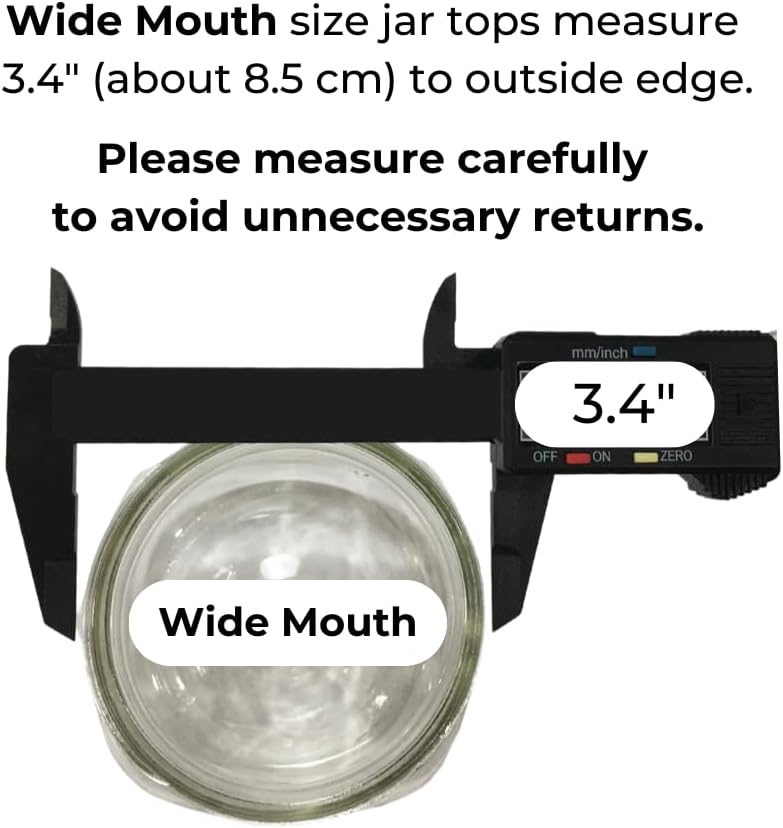 Wide Mouth Mason Jar Lid Set for Ball Jars - Airtight Durable