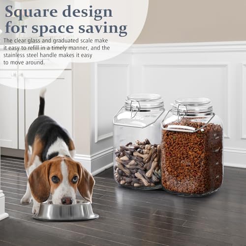 Folinstall 2 Pack Gallon Glass Jars with Airtight Lids
